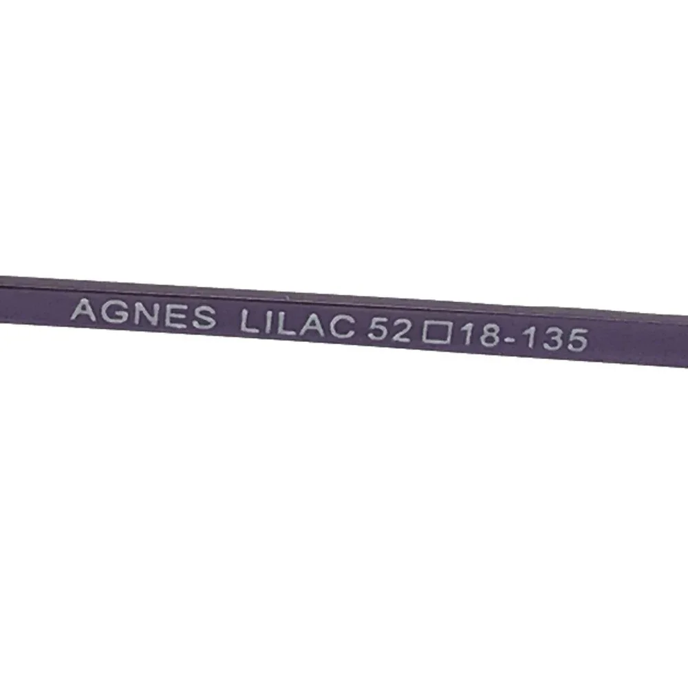 Affordable Designs Eyeglasses Frames AGNES LILAC Purple Round Wire Rim 52-18-135